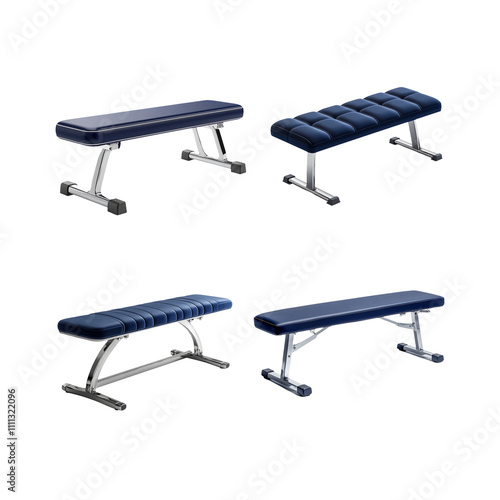 Versatile Gym Workout Bench on Transparent Background