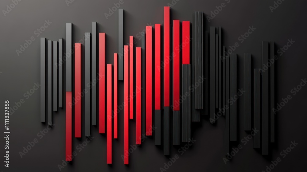 Stock Discount logo with barcode elements, modern look, red and black color scheme, Stock Discount logo with barcode elements, modern look, red and black color scheme,
