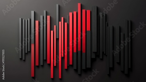 Stock Discount logo with barcode elements  modern look  red and black color scheme 