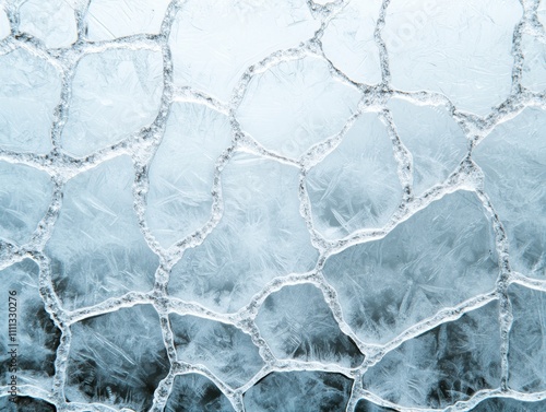 Intricate patterns of frozen ice