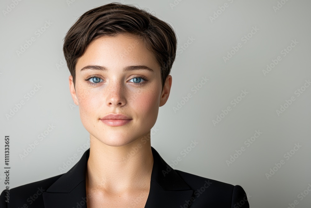 Confident young professional in black suit Confident young professional in black suit