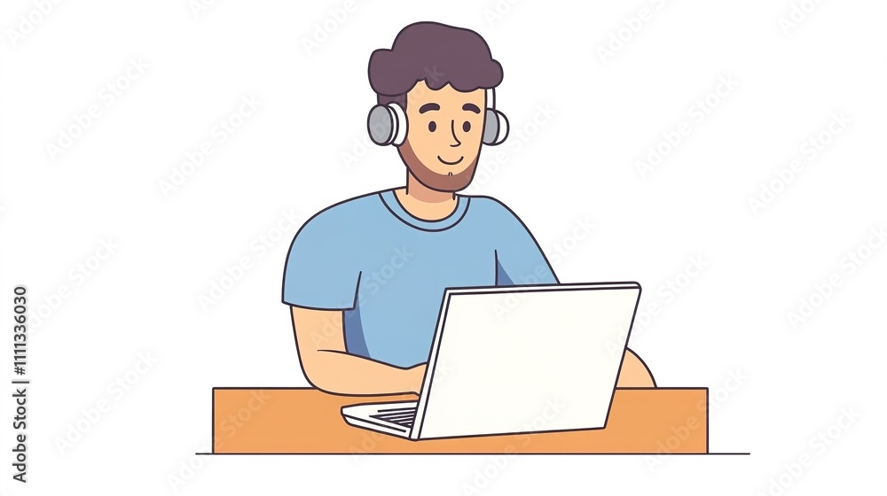 Cartoon illustration of a hacker operating a laptop, depicted in flat design style. The hacker icon represents technology, cybersecurity, and digital threats, perfect for tech Cartoon illustration of a hacker operating a laptop, depicted in flat design style. The hacker icon represents technology, cybersecurity, and digital threats, perfect for tech