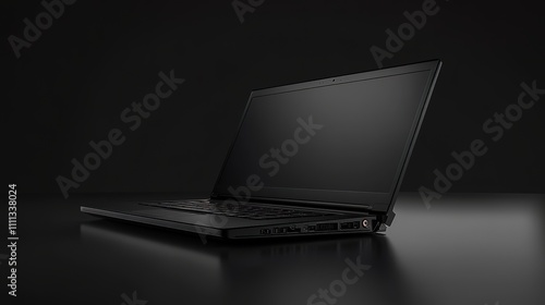 3D-rendered laptop with a sleek and modern design, featuring high-resolution details and realistic lighting, ideal for showcasing technology, work, and digital tasks in a professional  photo