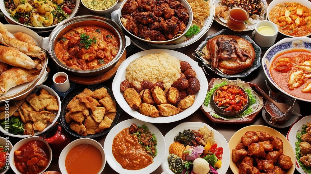 Delicious Non-Veg Food Plated and Ready to Serve, Real Photography Delicious Non-Veg Food Plated and Ready to Serve, Real Photography