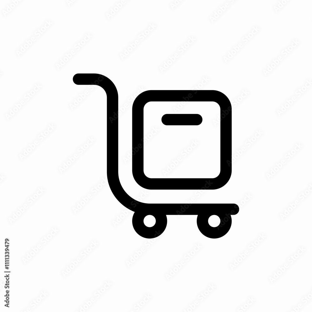 warehouse package trolley icon sign vector warehouse package trolley icon sign vector
