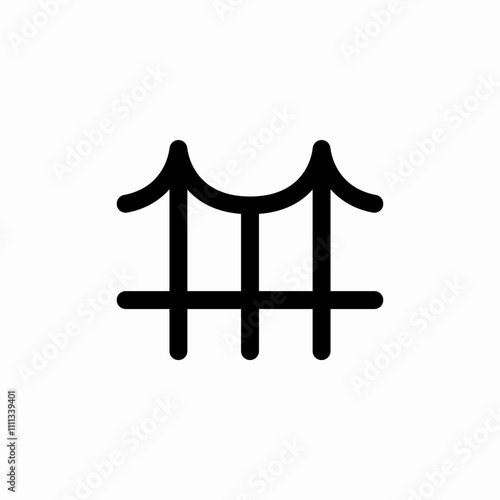 river bridge icon sign vector