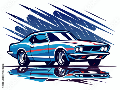 american muscle car garage logo