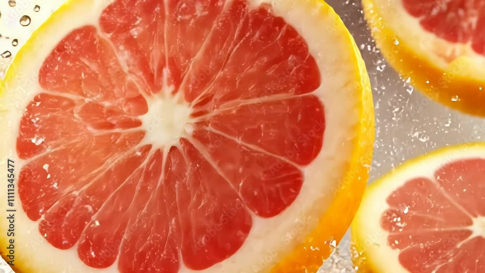 Refreshing Grapefruit Splash: A vibrant image of juicy grapefruit slices submerged in water, capturing the essence of freshness and vitality. Refreshing Grapefruit Splash: A vibrant image of juicy grapefruit slices submerged in water, capturing the essence of freshness and vitality.
