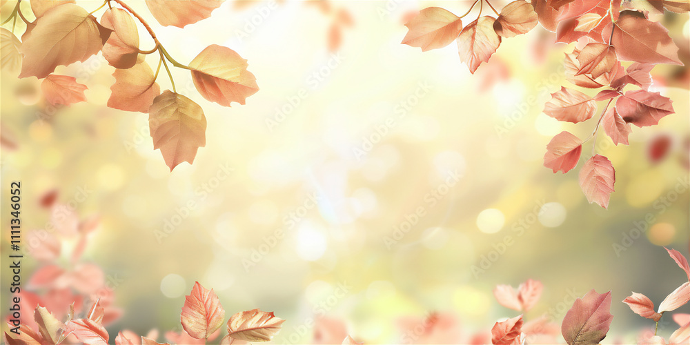 Nature leaves pattern with copy space in autumn and winter theme version 5 Nature leaves pattern with copy space in autumn and winter theme version 5