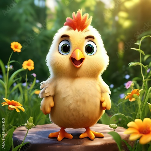 the AI Image Generator, Adorable Cartoon Chick i