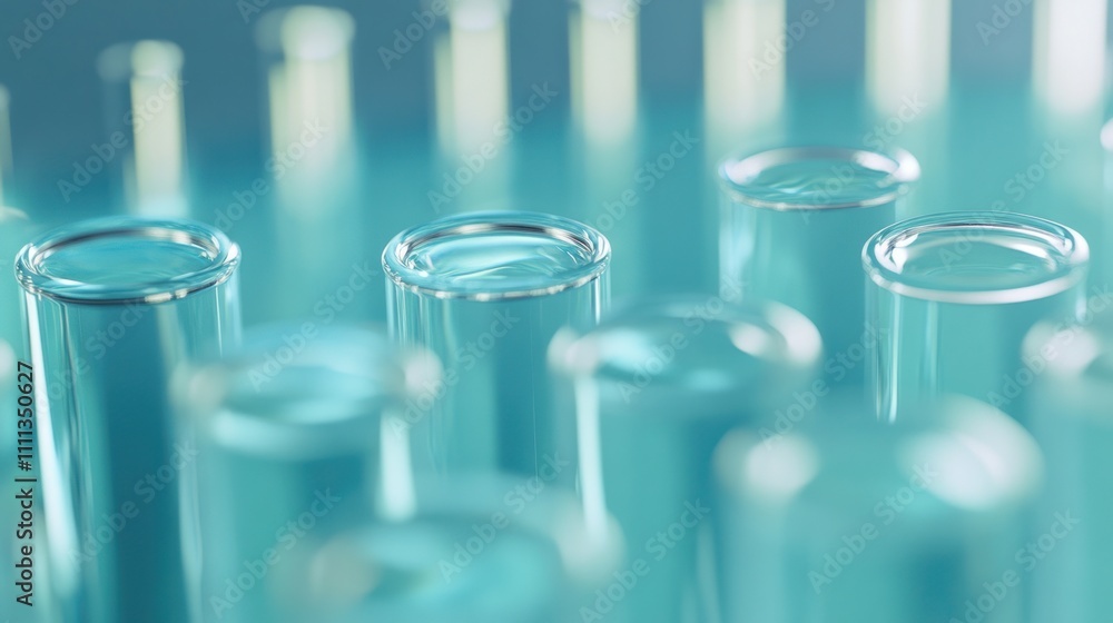 Glass Tubes Filled with Blue Liquid Glass Tubes Filled with Blue Liquid