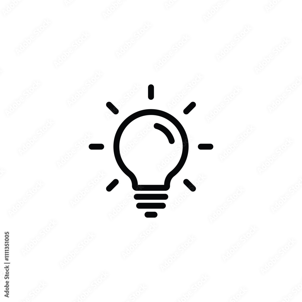 Light bulb icon vector. idea symbol Light bulb icon vector. idea symbol