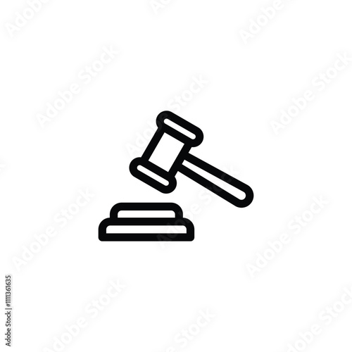 judge gavel icon vector. gavel icon vector