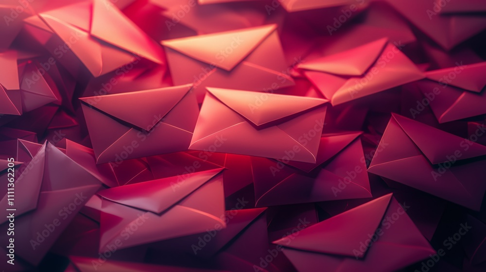 Colorful envelopes scattered on a surface create an artistic and vibrant display for creative concepts Colorful envelopes scattered on a surface create an artistic and vibrant display for creative concepts
