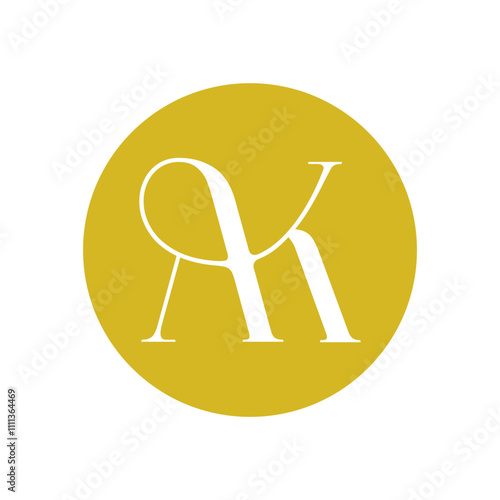 A K AK Beauty vector initial logo, handwriting logo of initial signature, wedding, fashion, jewerly, boutique, floral and botanical with creative template for any company or business. photo