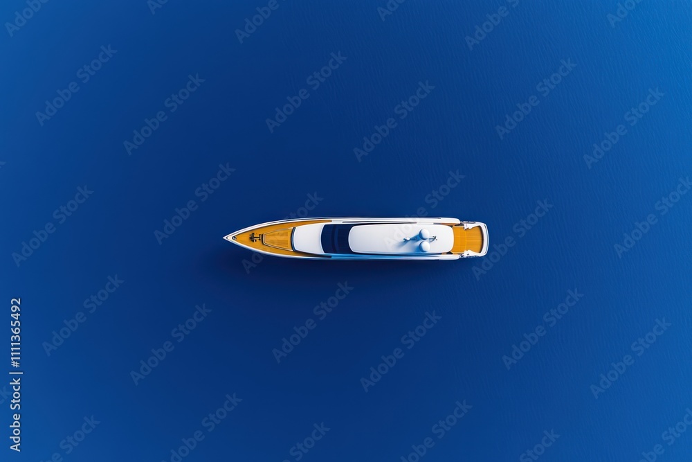 Exquisite Aerial View of a Luxury Yacht on Crystal Clear Waters Exquisite Aerial View of a Luxury Yacht on Crystal Clear Waters