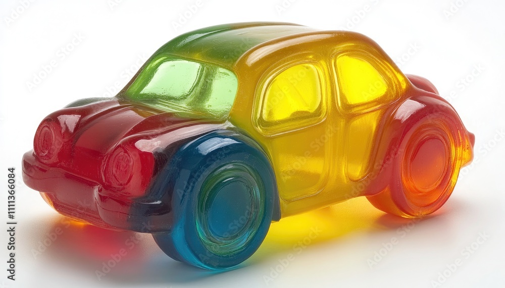 Colorful Jelly Car Model: A Vibrant, Shiny, Translucent Toy Car Crafted with Exquisite Detail, Showcasing a Rainbow of Hues. Colorful Jelly Car Model: A Vibrant, Shiny, Translucent Toy Car Crafted with Exquisite Detail, Showcasing a Rainbow of Hues.