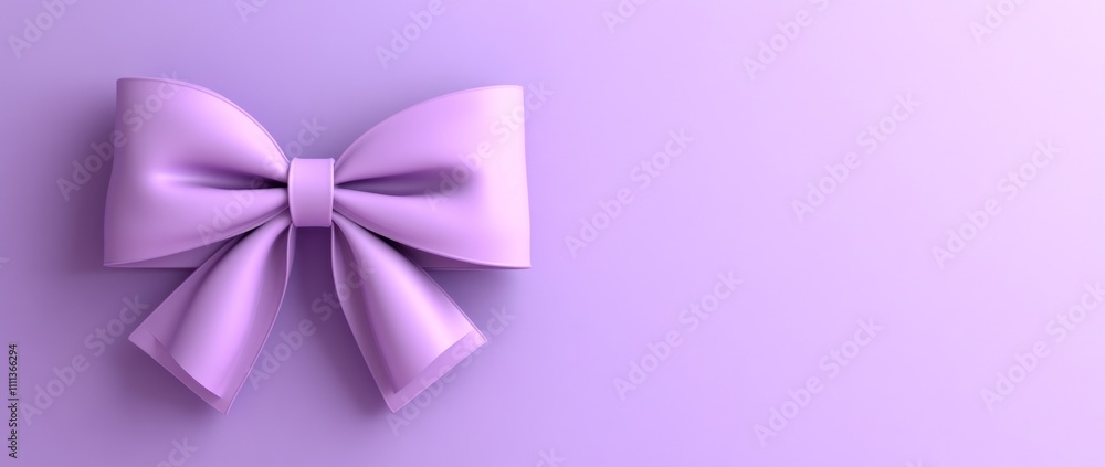 A soft lavender bow on a gradient background, ideal for gifts or decorative purposes. A soft lavender bow on a gradient background, ideal for gifts or decorative purposes.