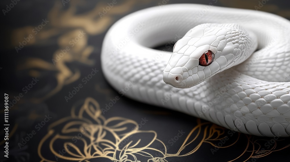 Fototapeta premium 和柄と白い蛇