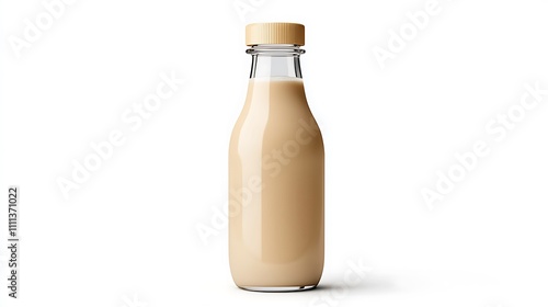 Creamy Oat Milk in Glass Bottle - Product Photography AI Generated