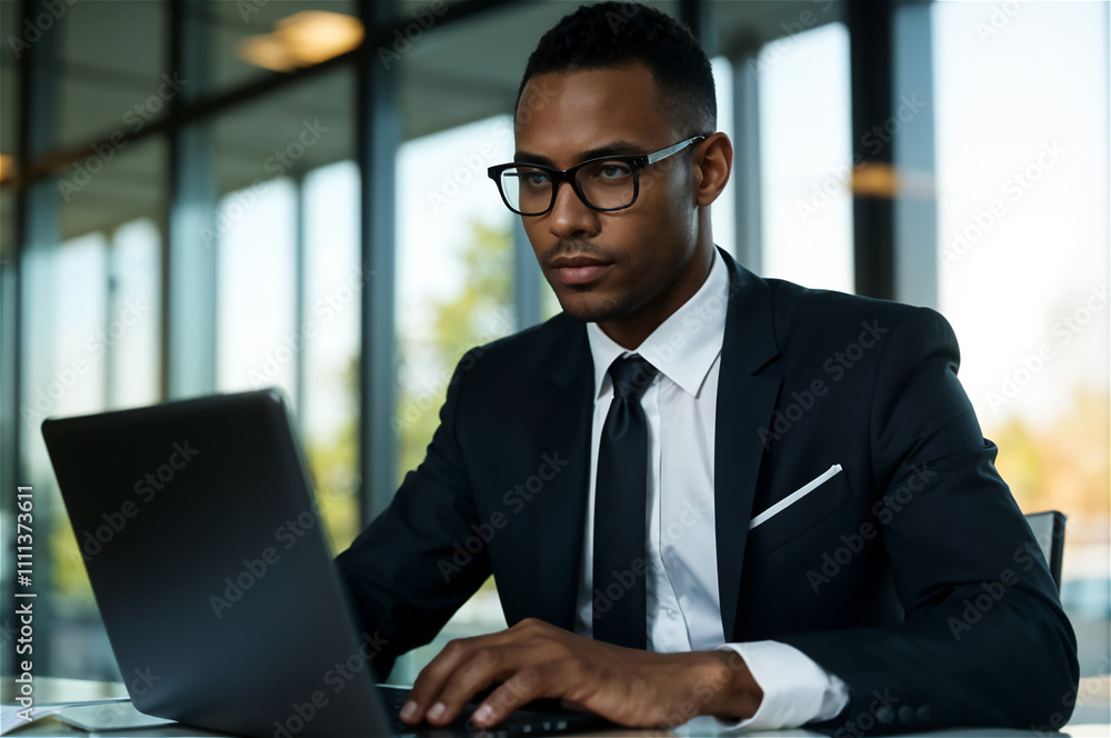 Businessman in a Productive Environment Businessman in a Productive Environment