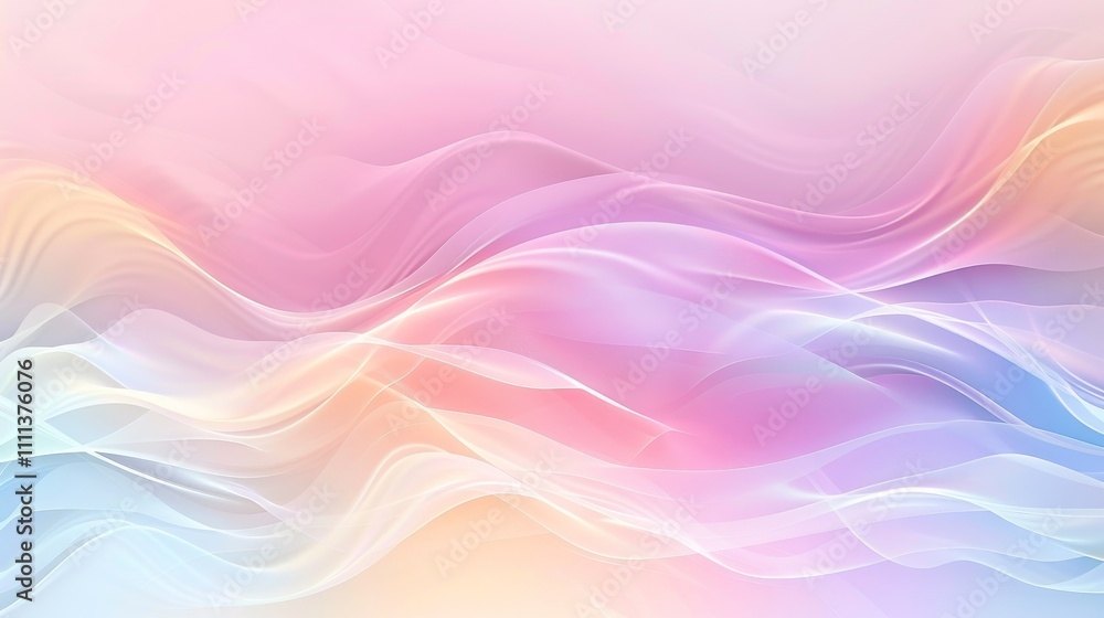 Soft pastel hues blend in abstract waves, creating a serene backdrop with gentle curves and smooth gradients. Ideal for design projects, websites, or posters Soft pastel hues blend in abstract waves, creating a serene backdrop with gentle curves and smooth gradients. Ideal for design projects, websites, or posters