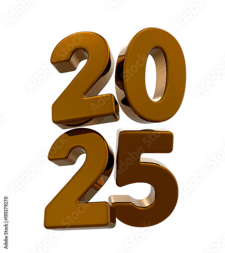 2025 Gold Number Happy New Year