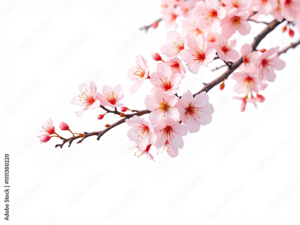 sakura tree branch bloom on white background, symbolizing Hanami2 sakura tree branch bloom on white background, symbolizing Hanami2