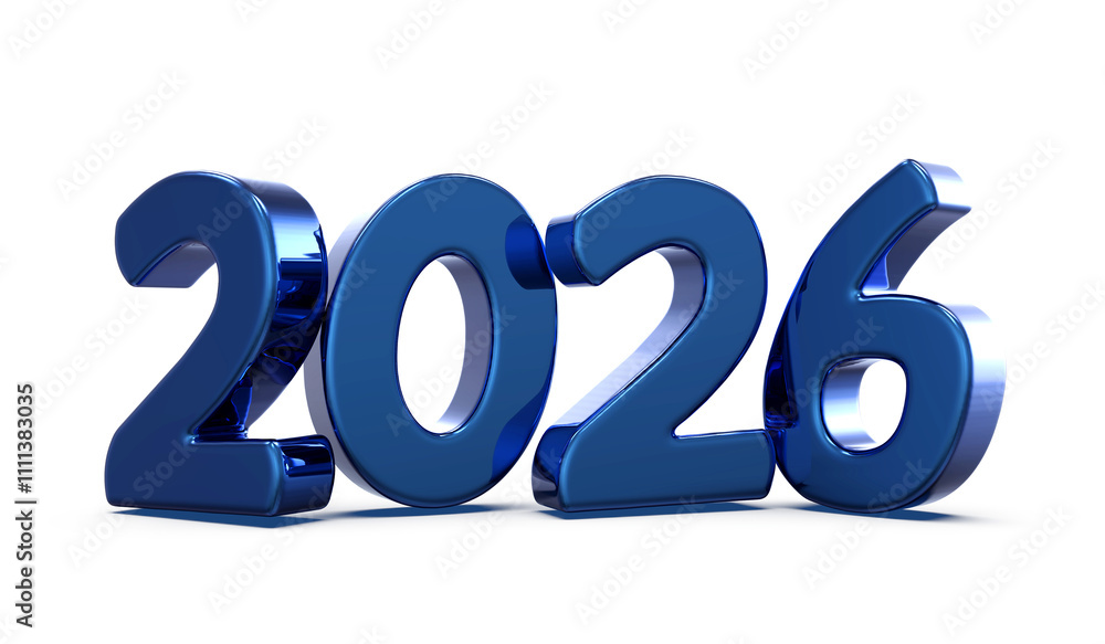 2026 Blue Number Happy New Year 2026 Blue Number Happy New Year