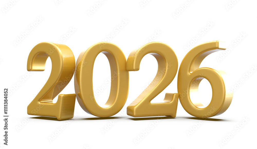 2026 Gold Number Happy New Year 2026 Gold Number Happy New Year