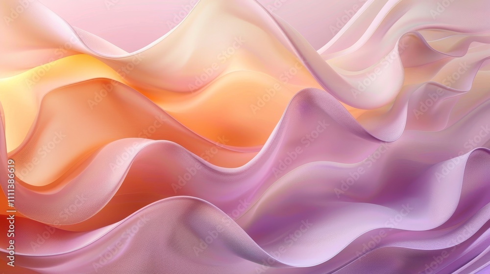 Smooth, flowing waves of pink and orange create an abstract and visually appealing wallpaper design Smooth, flowing waves of pink and orange create an abstract and visually appealing wallpaper design