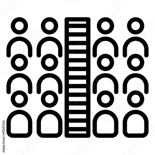 audience icon, line icon style