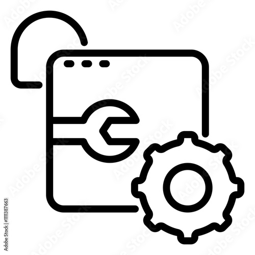 maintenance icon, line icon style