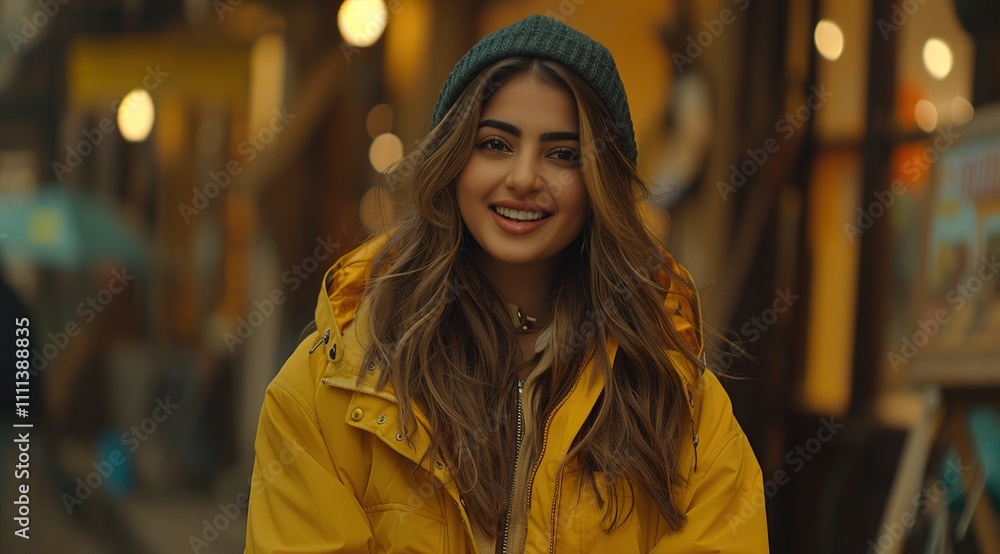 Young happy woman enjoying in window shopping Young happy woman enjoying in window shopping