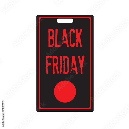 Label announcing Black Friday