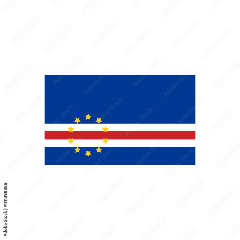 national flag of Cabo Verde country isolated national flag of Cabo Verde country isolated