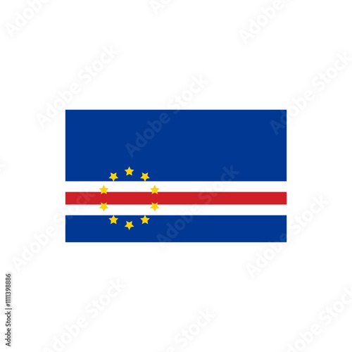 Free Download national flag of Cabo Verde country isolated  - GFXLoad