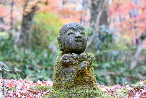 秋の京都 大原三千院 おさな六地蔵 photo