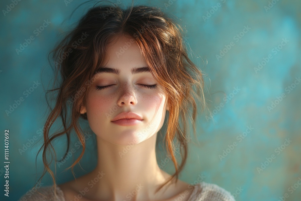 Young Cute Woman Resting Chin on Hand Casual Pose Looking at Camera Indoor Soft Lighting Beauty Portrait Young Cute Woman Resting Chin on Hand Casual Pose Looking at Camera Indoor Soft Lighting Beauty Portrait