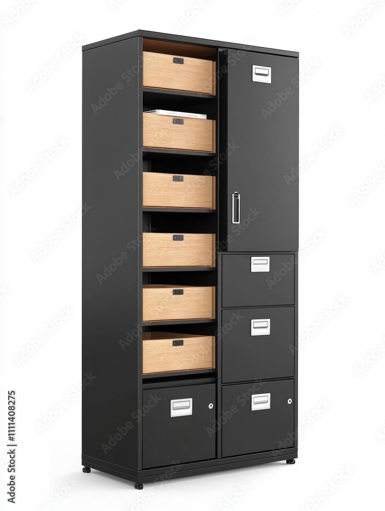 File cabinet office archive storage with drawers for documents paper data - ai File cabinet office archive storage with drawers for documents paper data - ai