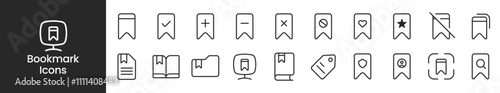 Bookmark Icon Ribbon Symbol Design