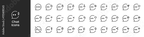Message Chat Icon Minimalist Speech Bubble Design