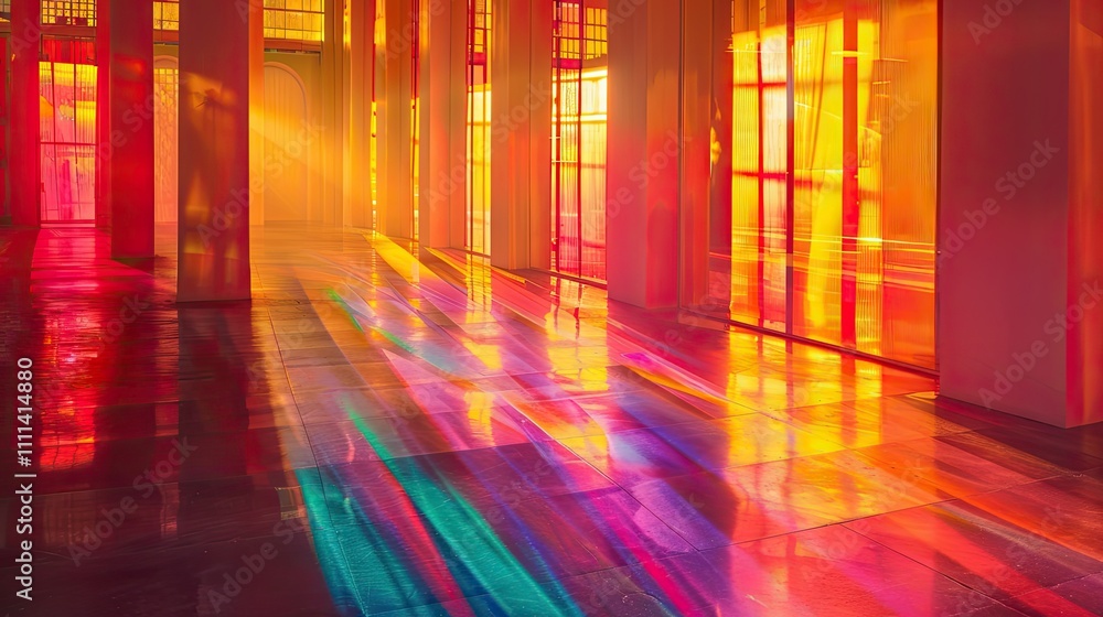 Dynamic light patterns creating a sense of space Dynamic light patterns creating a sense of space