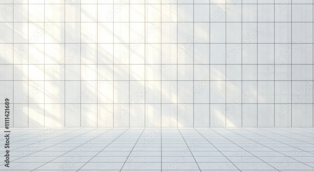 Symmetrical White Square Tile Grid Artwork Symmetrical White Square Tile Grid Artwork