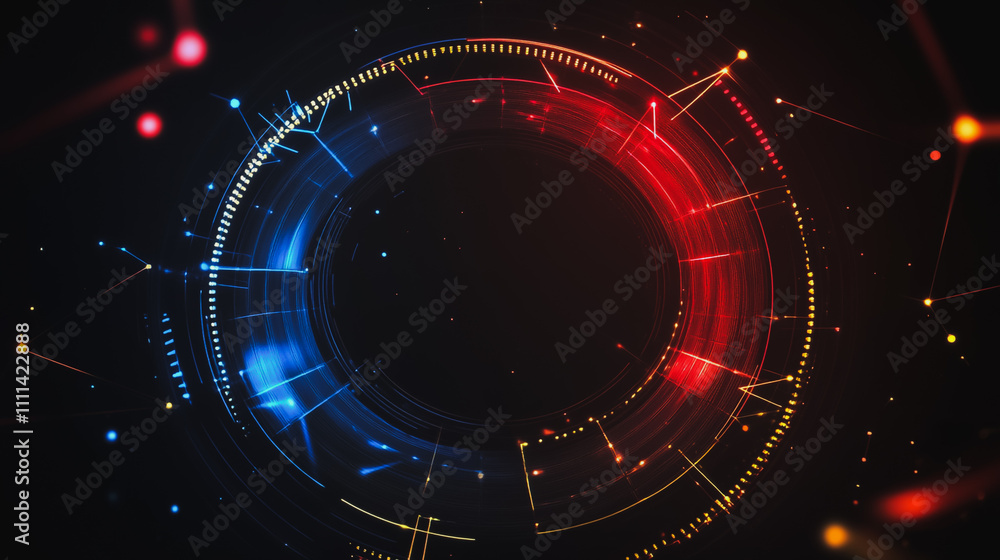 Abstract black background with Colorful geometric lines. Digital future technology . Abstract business connection of lines from nodes innovation of communication in the network. Abstract black background with Colorful geometric lines. Digital future technology . Abstract business connection of lines from nodes innovation of communication in the network.