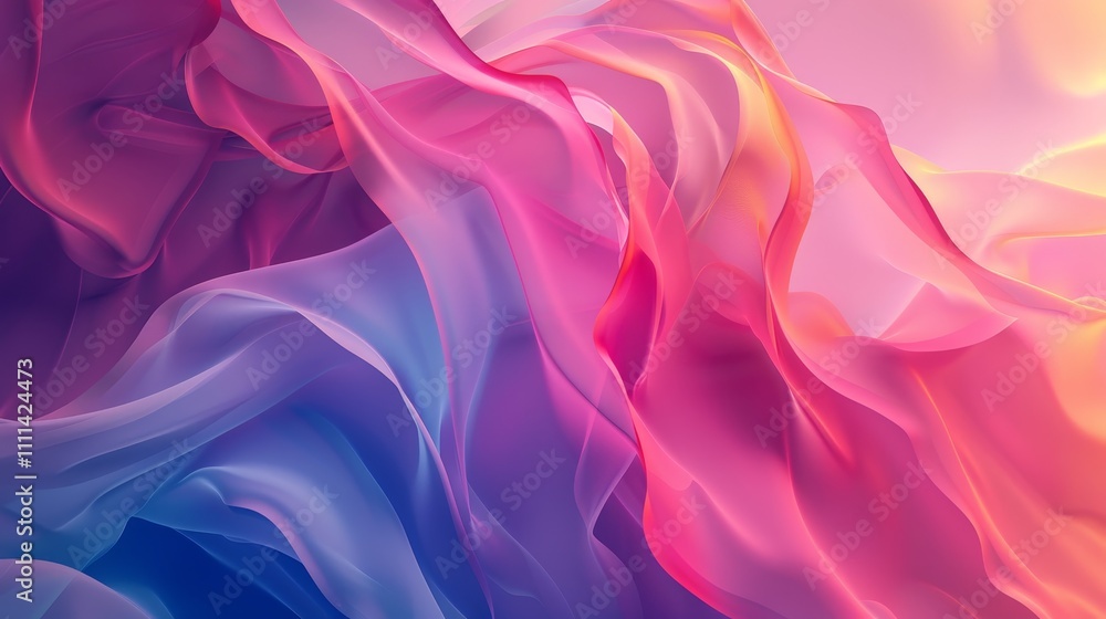 Abstract colorful background with flowing waves of pink, purple, and blue, creating a vibrant and dynamic design Abstract colorful background with flowing waves of pink, purple, and blue, creating a vibrant and dynamic design