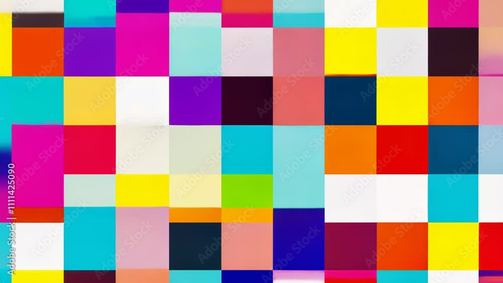 Colorful Geometric Square Pattern Seamless Mosaic Wallpaper Illustration Colorful Geometric Square Pattern Seamless Mosaic Wallpaper Illustration