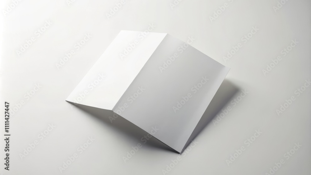 Blank White Flyer Two Fold Isolated on White Background for Creative Design, Marketing, and Presentation Purposes with Room for Customizable Content and Eye-Catching Graphics Blank White Flyer Two Fold Isolated on White Background for Creative Design, Marketing, and Presentation Purposes with Room for Customizable Content and Eye-Catching Graphics
