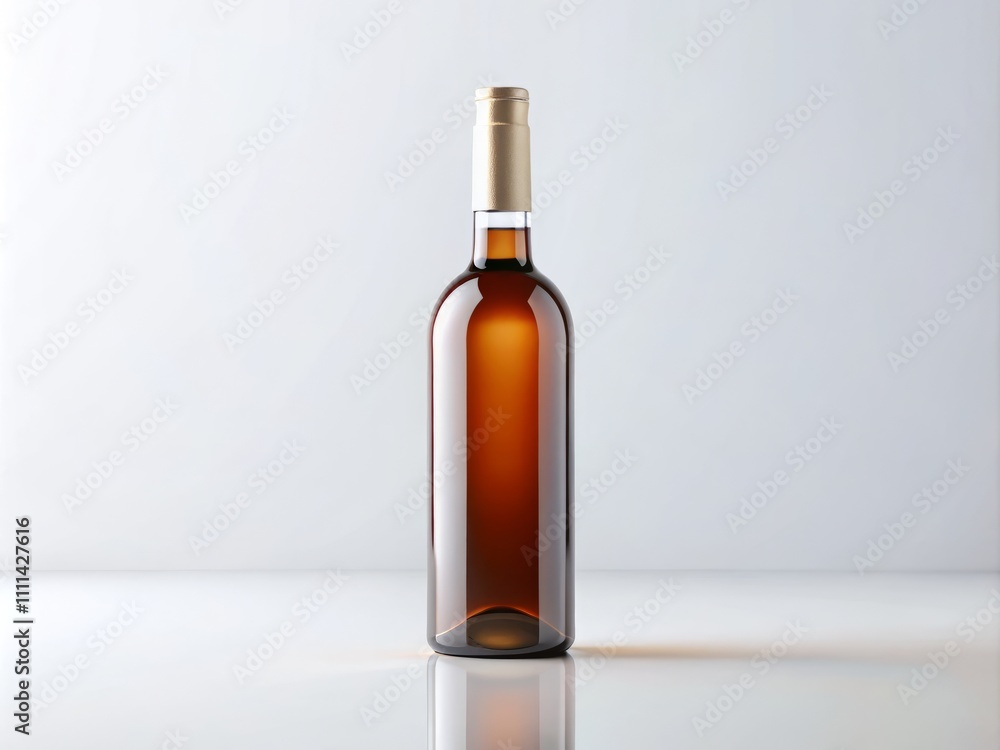 Blank Wine Bottle Mockup on White Background for Product Advertisement and Branding in 3D Rendering, Ideal for Alcohol Beverage Marketing Visuals Blank Wine Bottle Mockup on White Background for Product Advertisement and Branding in 3D Rendering, Ideal for Alcohol Beverage Marketing Visuals