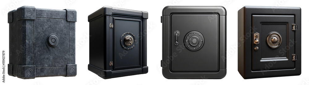 Various Styles of Isolated Safe on Transparent Background Various Styles of Isolated Safe on Transparent Background